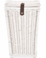 Hoher WäSchekorb In Bauchiger Optik Aus Naturbelassenem Rattan (Klein - Weiß)