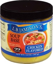 L.B. Base de sopa con sabor a pollo Jamison's, paquete de 3 14 oz. 16 onzas (pack de 3)
