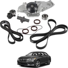 TCKWP329 Serpentine Drive Timing Belt With Water Pump Kit Compatible with... 