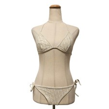 Dior Metallic Gold Oblique Print Bikini Set
