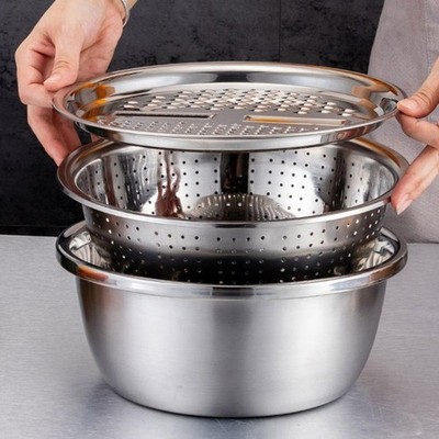 3 in 1 Abtropfkorb Gemüse Küche Becken Set einfach zu bedienen Gemüse