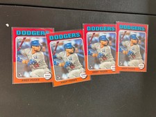 (4) Andy Pages 2024 Topps Heritage Rookie RC LOT Los Angeles Dodgers F4