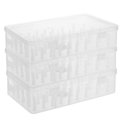 3PCS Tall and Clear Storage /Organizer Small Home Embroidery&Cotton Thread Sp...