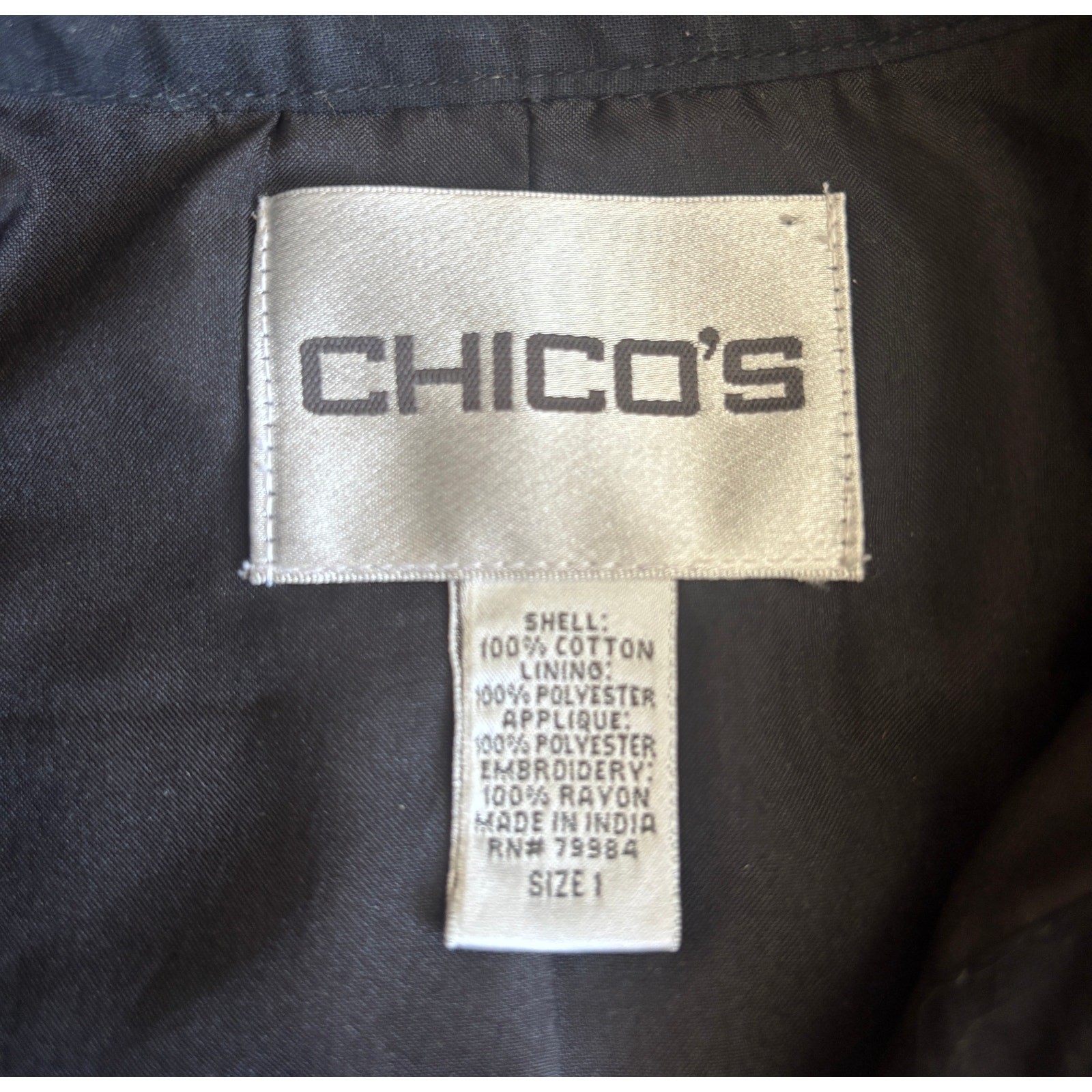 Chico's Patchwork Multicolor Button Up Jacket - image 4