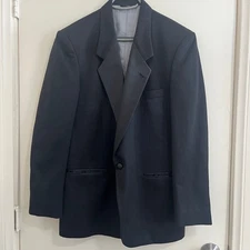 VTG Christain Dior Monsieur 1-Btn Peak Lapel Luxury Formal Blazer Jacket Sz 40R