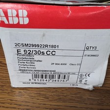 E92/30S CC 30A 600V CLASS CC - ABB E9230SCC FUSE HOLDER