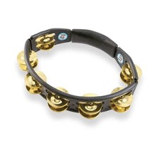 Black Tambourine with Patented Shape Nickel Plated Steel and Brass Jingles
