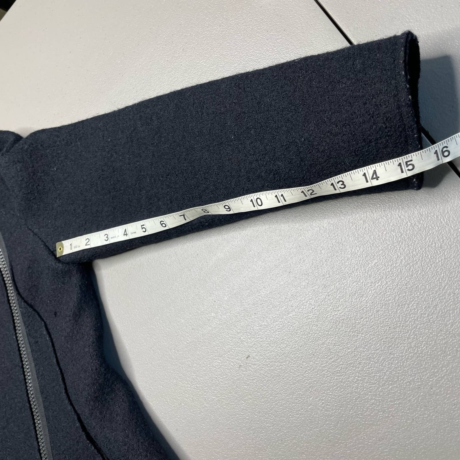 Halogen Wool Coat Jacket Mid Length Asymmetrical … - image 11