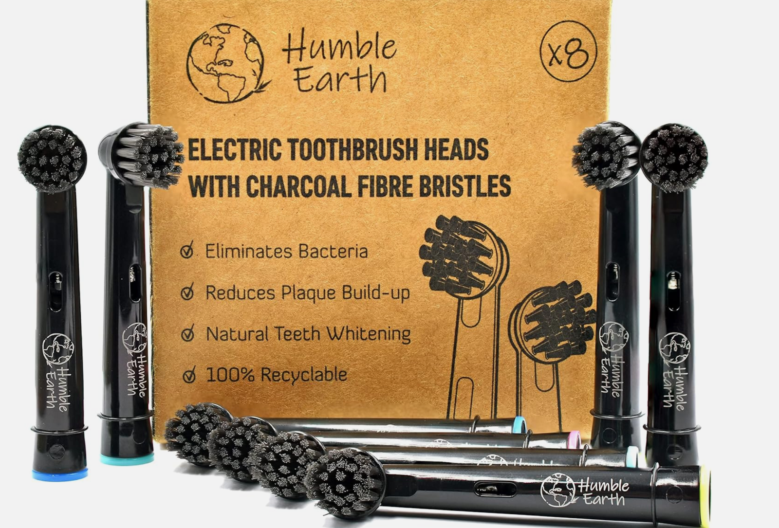 Humble Earth Recyclable Toothbrush Heads Compatible with Oral-B Electric Toothb