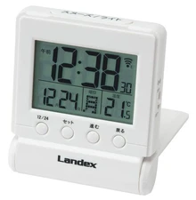 Landex TimeClick Radio-Controlled Digital Alarm Clock with Temperature