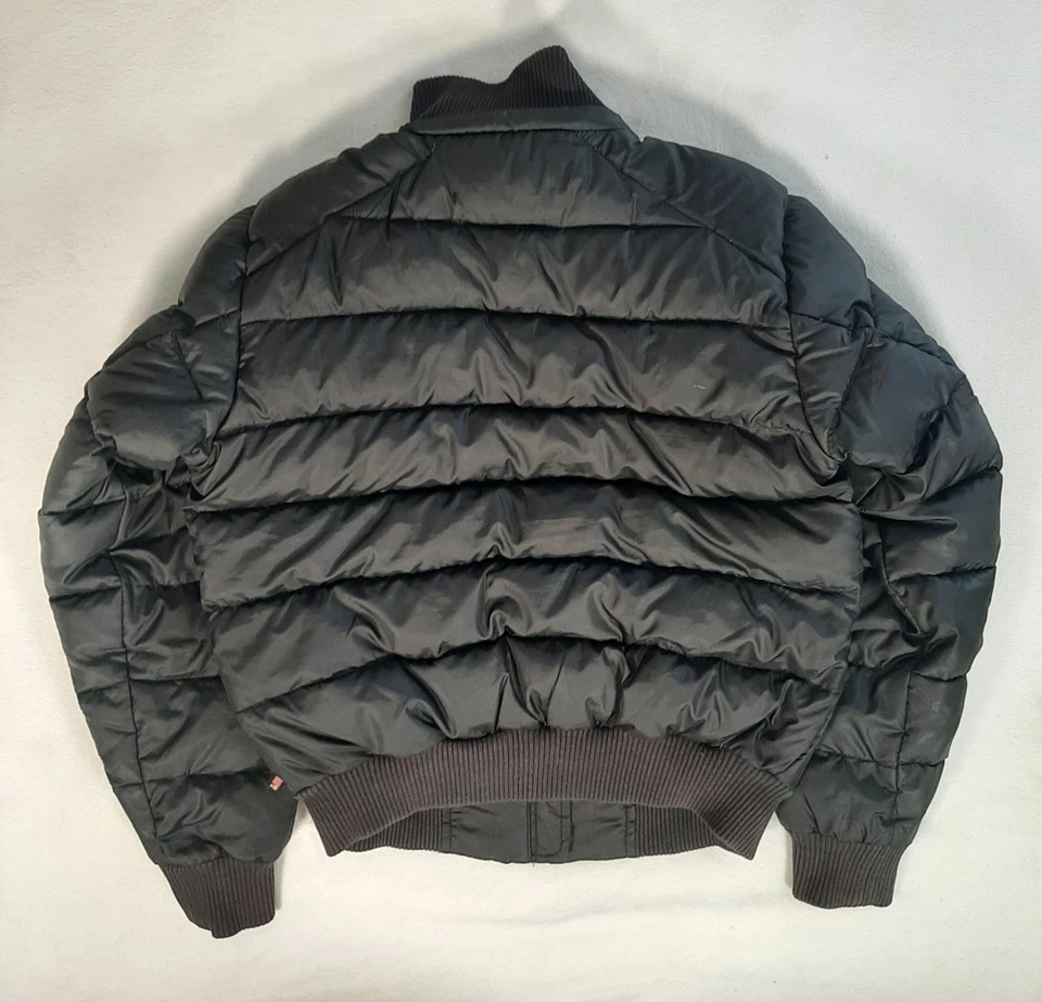 Jaqueta Polo Jeans Co Ralph Lauren Feminina Zíper Completo Forrada de Pele Preta Capuz Puffer M - Imagem 4 de 4