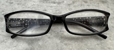 M Readers Reading Glasses, 1.35 Strength, Black Sparkles, With Case