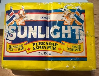 Sunlight Pure Soap Laundry Detergent Hand Washing Bar (150g) 2-Pack Lever Canada
