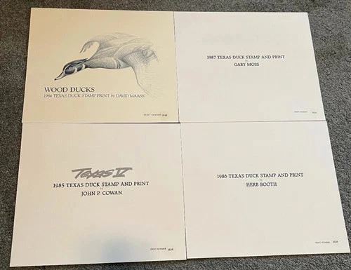 Collection of Texas duck prints with stamps 1981-2003 - Image 4 of 4