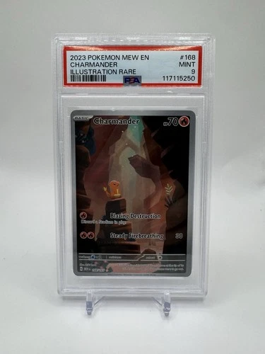 Pokémon Charmander 168/165 Scarlet & Violet 151 Holo Illustration Rare PSA 9