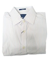 GANT Cali Pink Tech Prep Broadcloth Stripe Point Shirt 3004164 Size M NWT