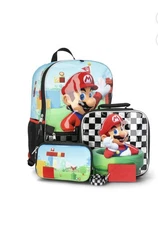 Nintendo • Super Mario 4Pc. Backpack Set• Brand New. Great For School