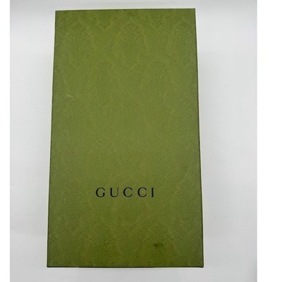Gucci Green Embossed Damask Large Storage Shoe Box 14.5x8.5x5.5 With Tissue