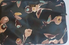 Kate Spade Dawn Paper Rose Computer Case Black Navy Floral