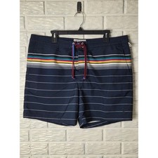Penguin by Munsingwear Swim Trunks Board Shorts Men's size 38 Striped Multi