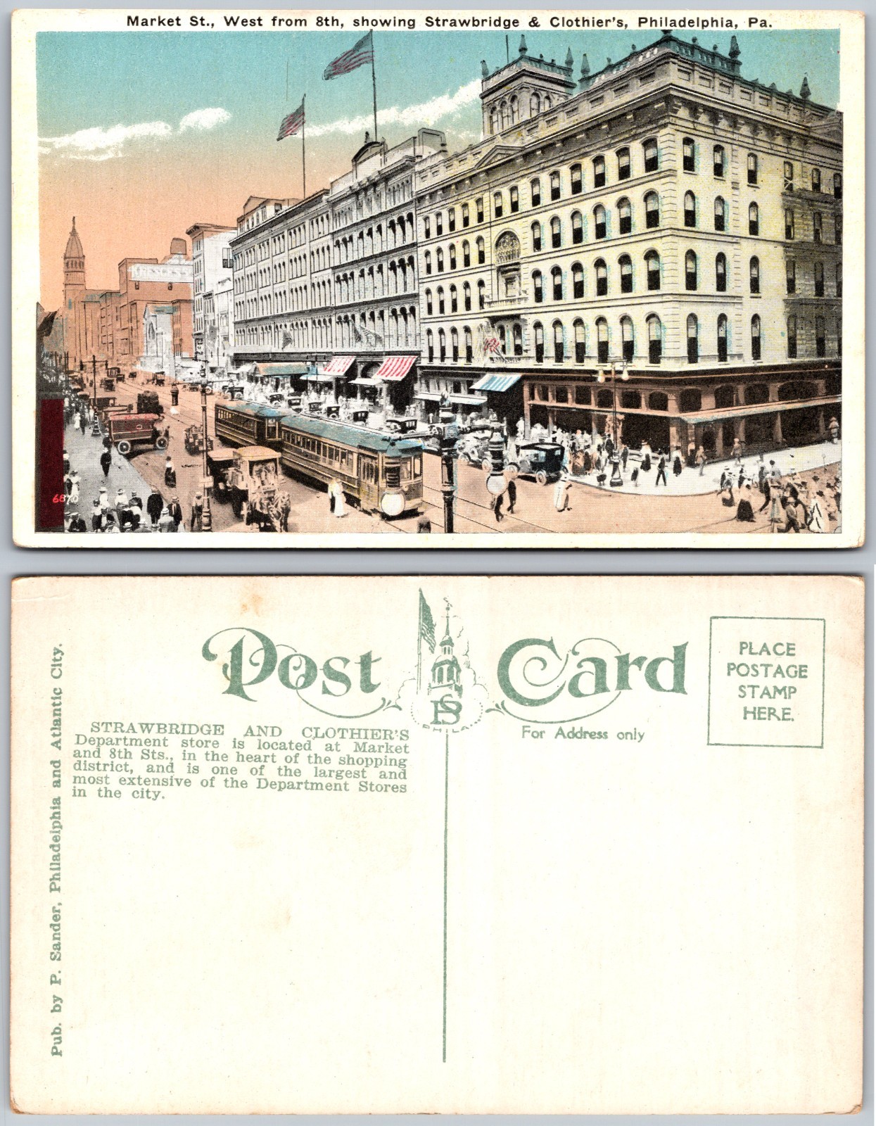 Strawbridge And Clothier Philadelphia Postcard