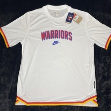 nike golden state warriors pregame shirt top White FZ0141-100 City Edition Dri