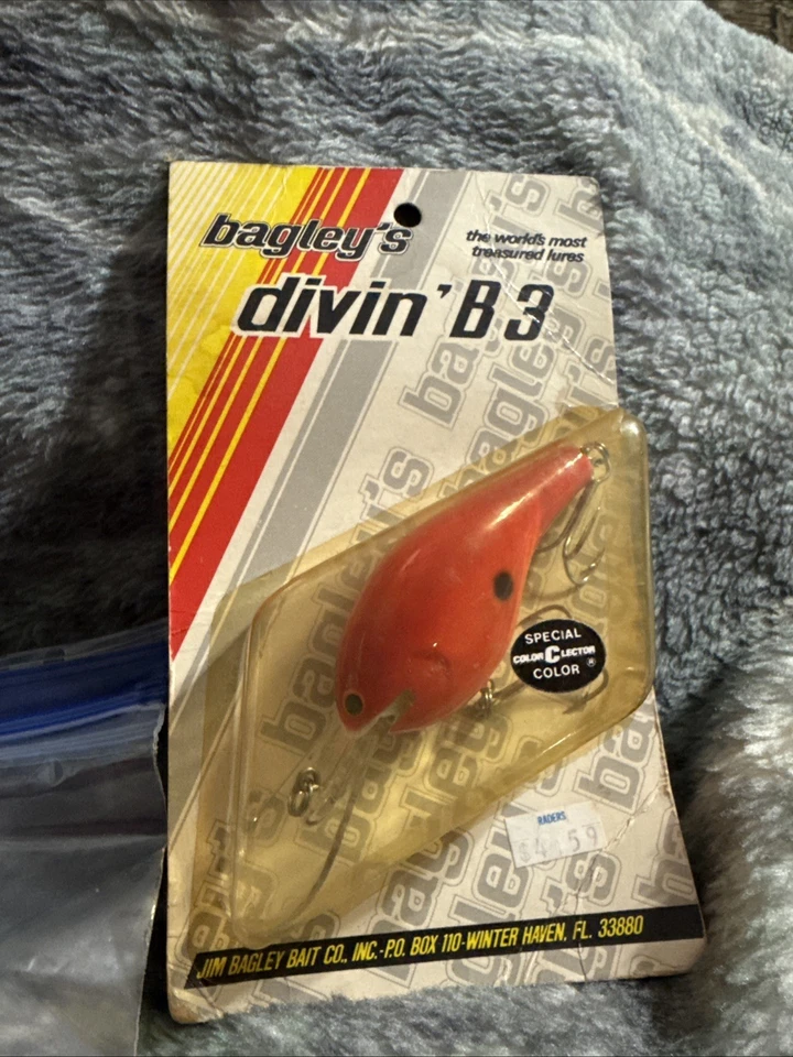 Винтажный Bagley's дайвинг B3 DB3-11 красный на красный специальный цвет - Изображение 2 из 3