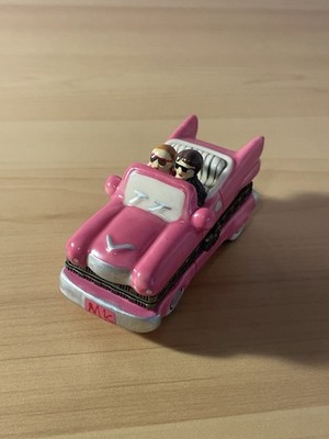 Vintage HINGED TRINKET BOX Pink Convertible With Sunglass Trinkets