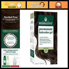 Ammonia-Free Vegan Permanent Hair Dye - 4N Chestnut - 100 Gray Coverage, 5.75 o