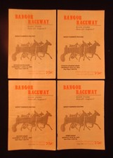 4 BANGOR RACEWAY HARNESS RACING PROGRAMS From 1976 W. Parker, Jr., F. Parker  +