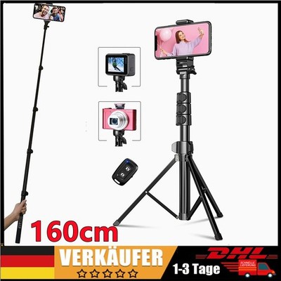Smartphone Selfie Stick Bluetooth Stativ Teleskop Stange Fernbedienung Handy DHL