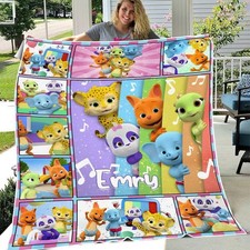 Personalized Word Party Blanket, Custom Name Kids Word Party Blanket, Blanket