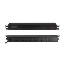 8 Outlet Rack Mount PDU Power Strip, 1020J Surge Protection  15A O... Fast Ship