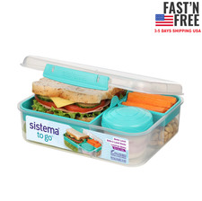 Sistema Bento Box TO GO | Lunch Box with Yoghurt/Fruit Pot | 1.65 L | BPA-Free