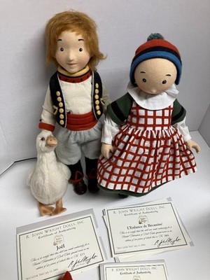 R JOHN WRIGHT 2006 La Enfance de Becassine ,Joel MIB &Silly Goose in signed bag