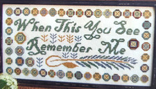 Carriage House Samplings REMEMBER ME Cross Stitch Chart