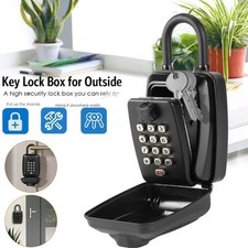 Key Lock Box for Outside-Combination Lockbox for House Key-Portable/Wall Mounted