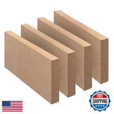 Mattoni da fuoco, grado alimentare, 3000F, 9x4,5x0,75", forno per pizza, fornello a legna, confezione da 4 pezzi