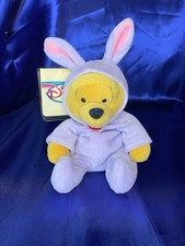 Disney Store 8" Easter Bunny Winnie The Pooh Plush Toy vintage New With Tags