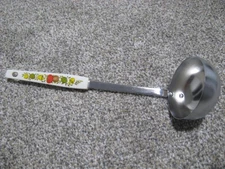 Vintage 11" tall Vegetable Veggie Metal Soup Gravy Sauce Metal Serving Ladle