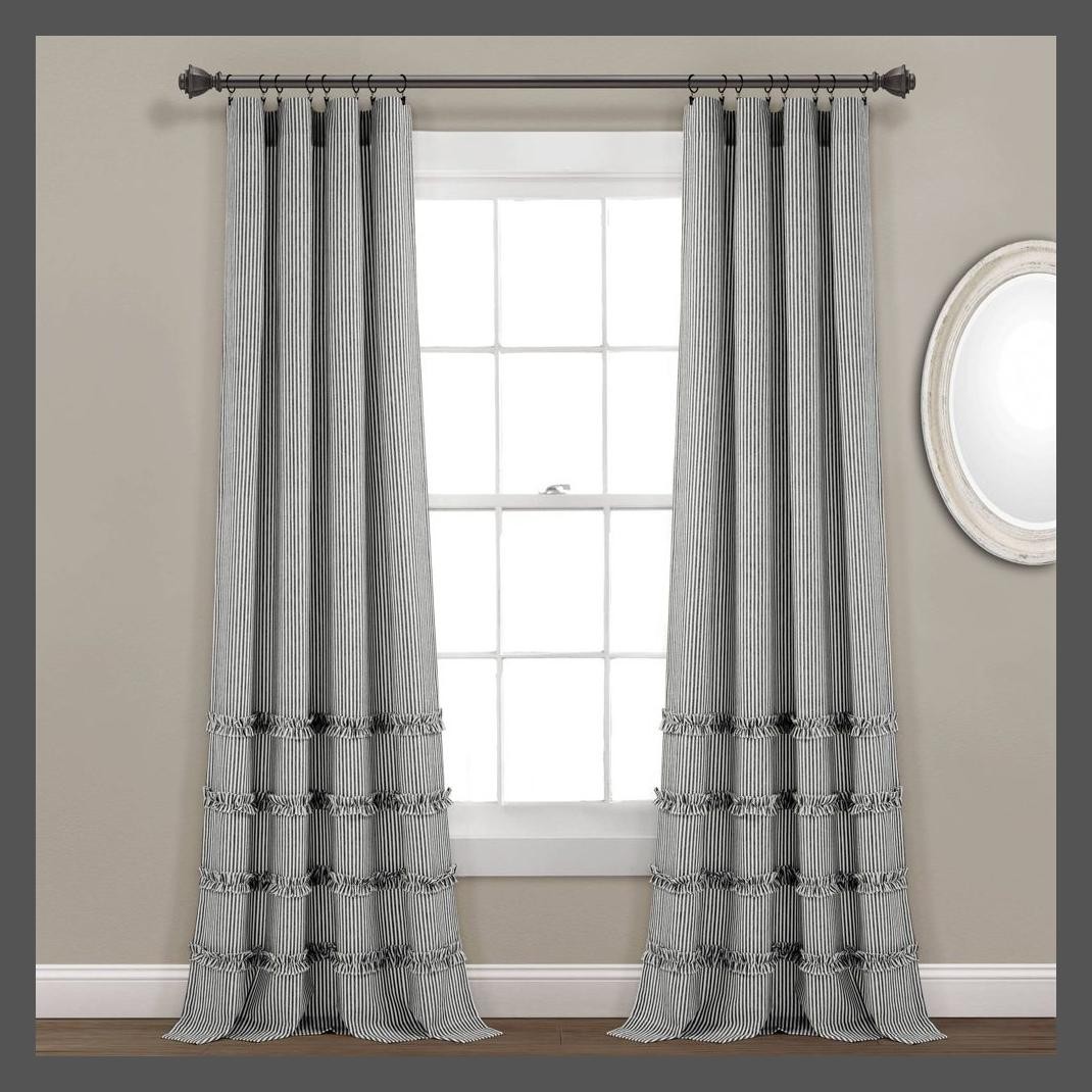 Комплект из 2-х винтажных полосатых хлопчатобумажных штор 84х40 окрашенных в полоску пряжей для окон 4990₽