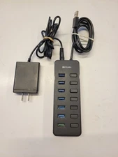 Powered USB Hub 3.0, BYEASY 7 Ports USB Data Hub 36w