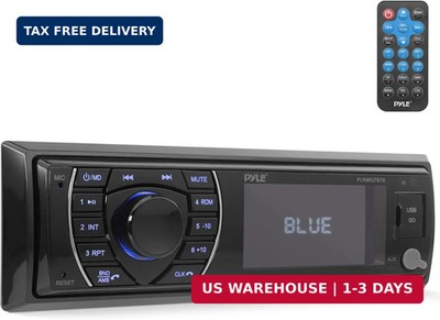 300W Bluetooth Marine Stereo Receiver - Single DIN In-Dash AM/FM Radio with USB/