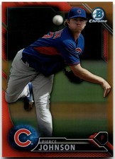 2016 Bowman #BCP116 Pierce Johnson Chrome Prospects Orange Refractor #17/25