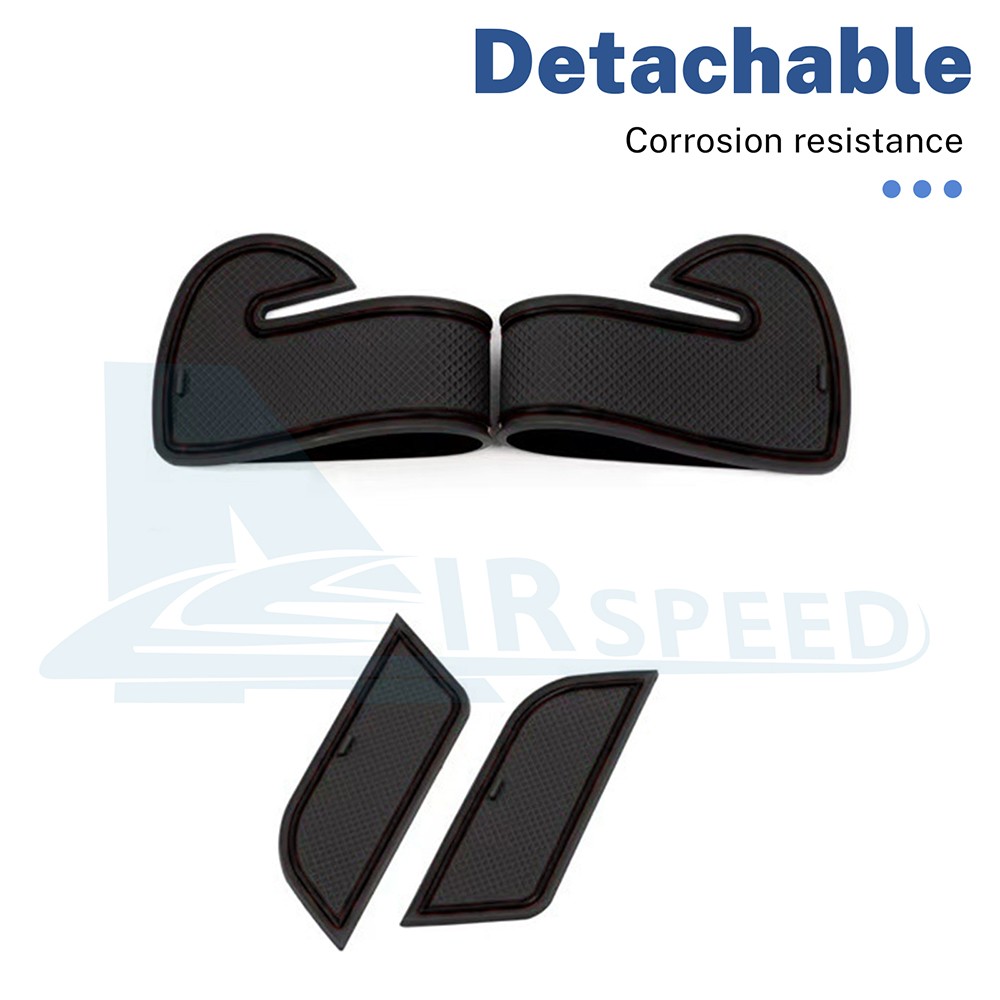 Tappetino tappetino antiscivolo interno auto lattice nero per Hyundai Kona EV 2024-2026 foto 4