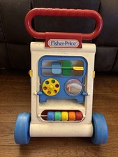 Vintage Fisher Price Activity Walker Fold And Go 1990 Sit To Stand Toddler 