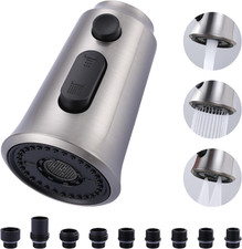 WOWOW Kitchen Faucet Head Replacement, 3 Function Pull down Faucet Sprayer Head