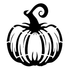 Really Great Stencils, Classic Pumpkin Small Stencil, 4x4", Halloween, Plain Fun