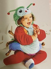 Caterpillar Halloween Costume 0/6 months Plush Hooded Vest Pullover Infant