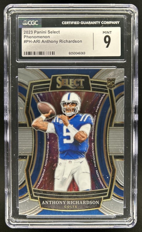 2023 Panini Select Anthony Richardson Phenomenon RC Rookie #PH-ARI Colts CGC 9